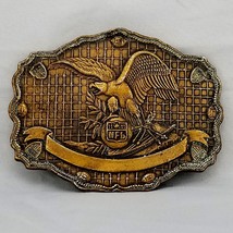 Vintage Belt Buckle Football NFL American Bald Eagle State Jewelry Warranted - £31.94 GBP