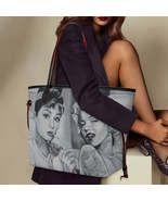 Marilyn Monroe &amp; Audrey Hepburn Tattoo Women&#39;s Leather Tote with Coin Purse - £30.68 GBP