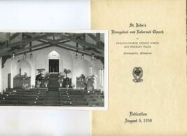 St Johns E &amp; R Church Minneapolis Minnesota Dedication Program &amp; Photo 1939 - $24.72