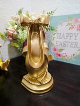 Gold Ballet Slipper Sculpture Bookend Decorative Figurine Home Decor - $39.59