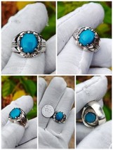 Natural Turquoise Skyblue Silver Ring - $172.96