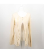 Design History Womens Cardigan Sweater Beige 100% Cashmere Long Sleeve R... - $40.63