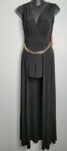 JASMINE Womens Rhomper Style Dress Sz Small Black Front Slit Flowy NEW U... - $32.99