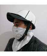 Custom Helmet Motorcycle Half Helmet Baseball Hat Cap white  black Fiber... - $220.00
