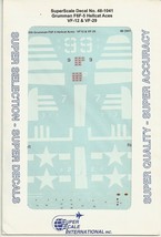 1/48 SuperScale Decals US Navy Grumman F6F-5 Hellcat Aces VF-12 VF-29 48-1041 - £12.51 GBP