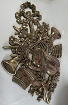 Vintage Mid Century Syracuse Ornamental Co Musical  Themed Bronze Wall Plaque - £31.72 GBP