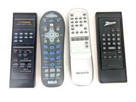 Mixed Lot of 4 Remote Controls RCA Magnavox Fisher Zenith Untested - £4.19 GBP