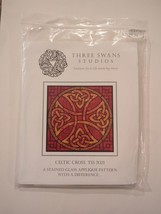 Three Swans CELTIC CROSS Stained Glass TSS2021 Appliqué Pattern 34.5X 34.5” 2003 - £15.17 GBP