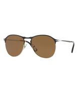 Persol Men Sunglasses PO7649S 107057 Black/Brown Lens - $183.33