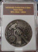 * HOBO* PEACE DOLLAR Dirty Hands Clean Money 90% SILVER - $1,237.37 MXN