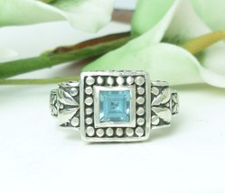 Sterling Bali Design London Blue Topaz Ring Size 6 - $59.00