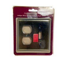 Vintage Artisan Collection Metal Doulble Outlet and Switch Plate Antique New Pkg - $14.95