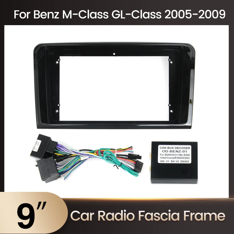 9 Inch Car Radio Fascias for MERCEDE BENZ ML W164 2006-2010 GL  Dashboard - £25.72 GBP+