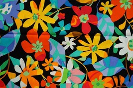 Sewing Cotton Quilting Fabric Spring Fling Alexander Henry Multi Flowers... - $10.88