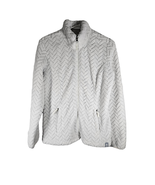 Free Country Women's Faux Fur White Jacket Size Small Pockets Chevron De... - $19.38