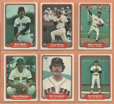 1982 Fleer Boston Red Sox Team Lot 14 diff Tony Perez Bob Ojeda RC Mike Torrez  - £2.15 GBP