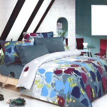 Blancho Bedding - [Grapevine Leisure 100% Cotton 5PC MEGA Duvet Cover Set (Twin  - £84.28 GBP+