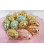 Vintage Style Easter Gold Foil Eggs Bowl Basket Filler Home Taletop Deco... - $23.04 CAD