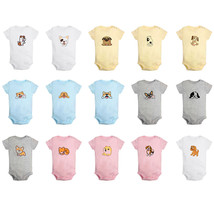 Cute Cartoon Dog Print Baby Bodysuits Newborn Rompers Infant Jumpsuits Outfits - £8.69 GBP