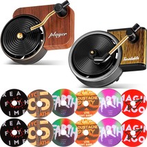 2 Pcs\. Car Air Freshener Record Player, 12 Pcs\. Aromatherapy Tablets With - £23.89 GBP