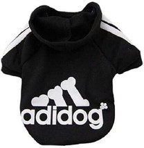 Idepet Soft Cotton Adidog Hoodie for Dog, XL, Black - $10.88