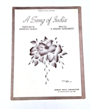 1926 A Song of India Sheet Music Robbins Royal Edition Music Corporation  - £4.67 GBP