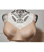 VGC Vanity Fair Bra Size 38DD Nearly Invisible Tan Beige Wire Free #72200 - $16.82