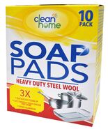 Clean Home Heavy Duty Steel Wool Soap Pads 10 Pack - $54.11 MXN