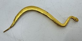 Vintage MMA 1976 Egyptian Revival Gold Plate Cobra Snake Pin King Tut Met Signed - £58.72 GBP