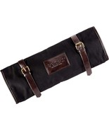 Barfly Mixology Roll Black with brown leather accents - $48.99