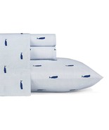 Full size Coastal Beach 100-Percent Cotton Navy Blue White Stripe Sheet Set - $2,693.45 MXN
