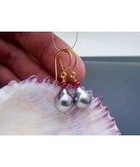 Stunning AA+ Rikitea Gambier Islands Black Peacock Cultured Pearl & Gem Spinel E - $349.00