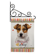 Russell Terrier Happiness Garden Flag Set Dog 13 X18.5 Double-Sided Hous... - £22.35 GBP