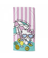 Hello Kitty Umbrella Drink Kawaii 30&quot;x60&quot; Beach Towel Multi-Color - £25.62 GBP
