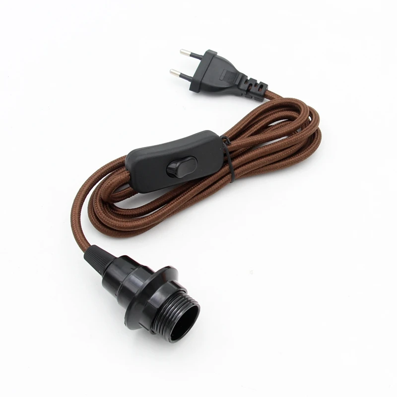 2m EU Standard Power Cord with Switch E14 Bulb Holder Lamp Socket For  Room Deco - £136.62 GBP