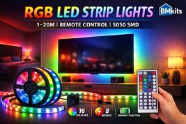 1-20m LED Strip Lights 5050 RGB Colour Changing Tape Cabinet Kitchen TV ... - $4.04+