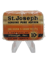 Vintage medicine tin: St. Joseph Aspirin, PLOUGH, Inc ~ NOS, Sealed NEW - £11.64 GBP