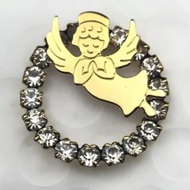 Angel Pin Brooch Vintage Gold Tone Christian - £9.44 GBP