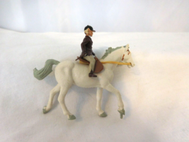 Britains Young Girl Rider ON White Horse with Saddle  Reins #2080 New Vi... - £15.57 GBP