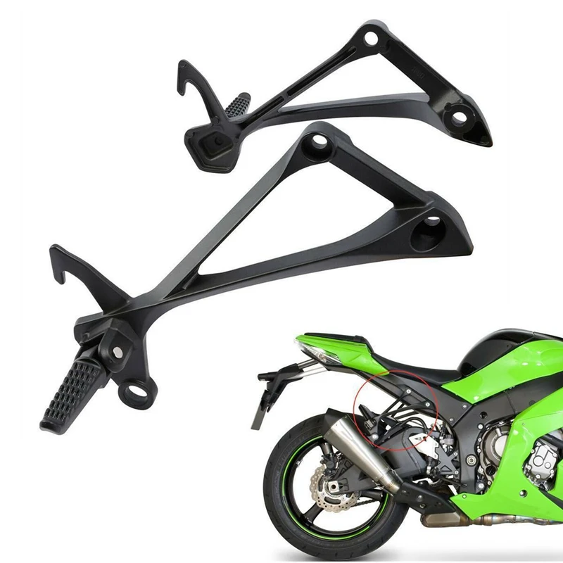 Motorcycle Rear Passenger Foot Pegs Footrest Bracket For Kawasaki Ninja ... - £51.46 GBP+