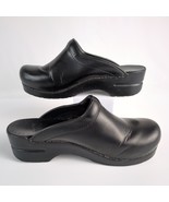 Dansko Sonja Cabrio Black Leather Mule Women&#39;s Size 38 US 7.5-8 Clogs Sl... - $740.38 MXN