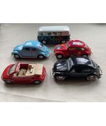 VINTAGE LOT OF (5) CARS.  VW Bug, Bus, New Beetle Convertible - $24.75