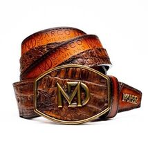 Texas Caiman and Calfskin Western Belt Aged Maple image 3
