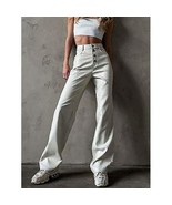 Fashion Skinny White Women Slim Fit Pants Classic Formal Real Leather La... - $105.47