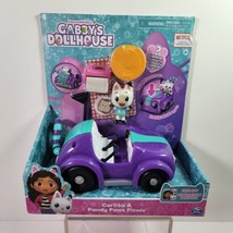 Gabby&#39;s Dollhouse Carlita &amp; Pandy Paws Picnic Playset Purple Car 2 Surprises - £18.67 GBP