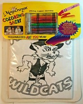 Arizona Wildcats Coloring Shirt w/ Fabric Crayons Art Craft Kit Magi Crayon Small - £7.29 GBP