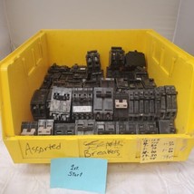 Large Lot of 79 used circuit breakers Assorted - £583.86 GBP