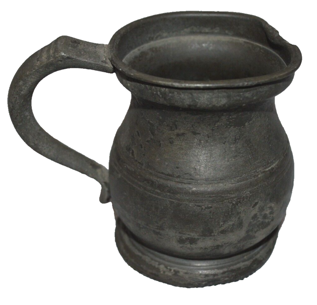 Primary image for Antique Pewter Mug by James Yeats,  1860-1882, 3-3/4” Tall