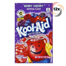 12x Packets Kool-Aid Berry Cherry Flavor Caffeine Free Soft Drink Mix | .17oz - £7.80 GBP