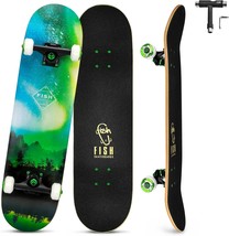 Adults&#39; 8-Layer, 31-Inch Canadian Maple Double Kick Deck Concave Cruiser... - $51.96